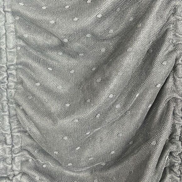 Live to Be Spoiled XXL Black Swiss Dot Lace Ruched Bodycon Dress NEW LBD Sexy - Picture 4 of 12